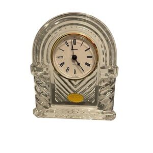 Staiger Lead Crysal Mantle Quartz Clock Germany Vintage